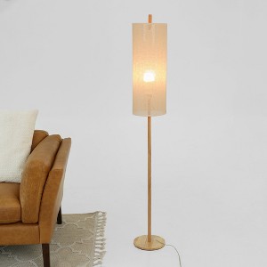 VYNXARIA Height Floor Lamp, Modern Standing Light for Living Room, Bedroom,Study Area Lighting,Oak and Natural - 1 of 4