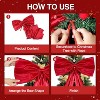 1pcs Christmas Tree Topper Bow 23.62 x 62.99 Classic Gold Ribbon Bow for Xmas Tree Decor Fireplace,Staircase,Holiday Party & Wedding Decorations - 3 of 4