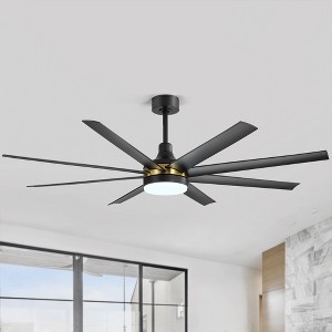 Airsurfer 65" Large Indoor Modern Ceiling Fan with Led Lights and Remote - 1 of 4