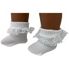 Doll  Clothes Superstore White Lace Trimmed Socks Compatible With 18 Inch Girl Dolls - 3 of 3
