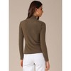 INSPIRE CHIC Women's Asymmetrical Collar Long Sleeves Basic Tops - 4 of 4