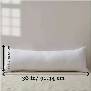 Kumasinova 36"/54" Breathable Full Body Pillow,100% Natural Cotton Fill Bed Pillows with Adjustable Height,Side Sleeper Pillow for Sleeping Comfort - 1 of 4