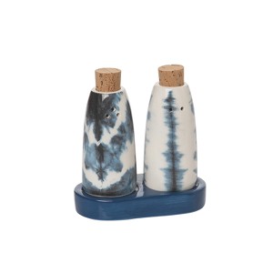 Transpac Dolomite 4.2 in. Multicolor Spring Shibori Salt and Pepper Shakers Set of 3 - 1 of 2
