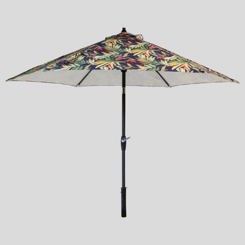 9 Round Jungle Tropical Patio Umbrella Navy Threshold Target