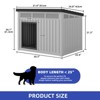 Modern Indoor/Outdoor Plastic Dog House with Lift-up Roof ¨C Gray, 24.1"H x 31.9"W x 24.8"D - 4 of 4