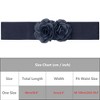 Elerevyo Women's Big Double-Flower Stretchy Elastic Wide Chunky Dress Waistband Belts - 4 of 4
