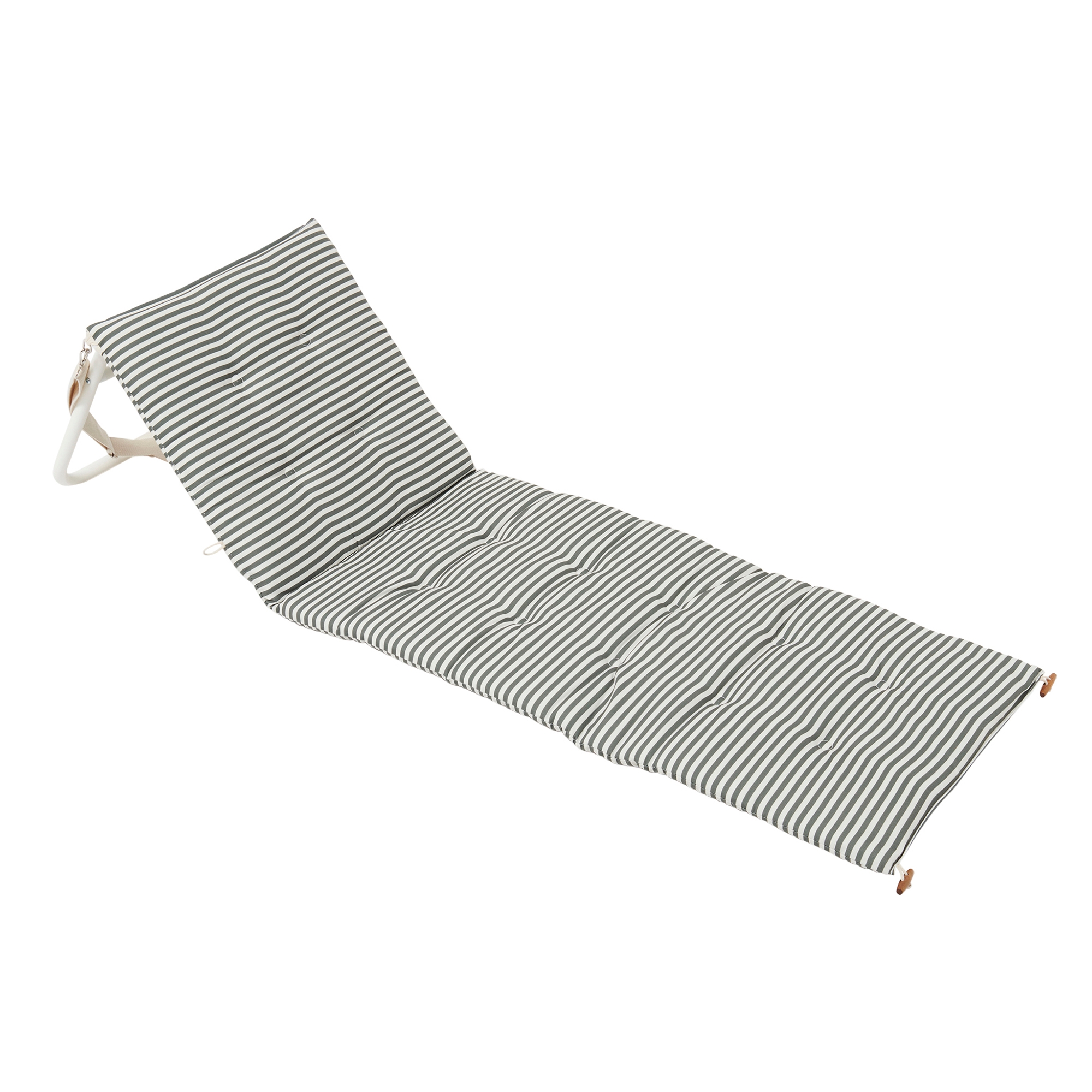 Sunnylife: Reclining Beach Chair - The Vacay Olive Stripe, Adjustable Backrest
