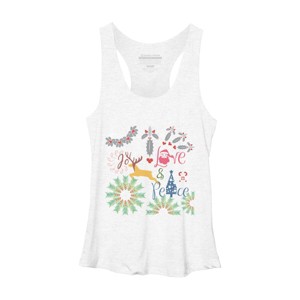 Women's Design By Humans Colorful Christmas Collage  By famenxt Racerback Tank Top - 1 of 3