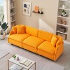NicBex 95.3 Inch Teddy Sofa Couch 3-Seat Sofa with 2 Throw Pillows for Living Room,Apartment,Bedroom - 2 of 4
