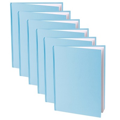 Young Authors Blue Hardcover Blank Book, White Pages, 11 x 8-1/2  Portrait, 14 Sheets/28 Pages, Pack of 6