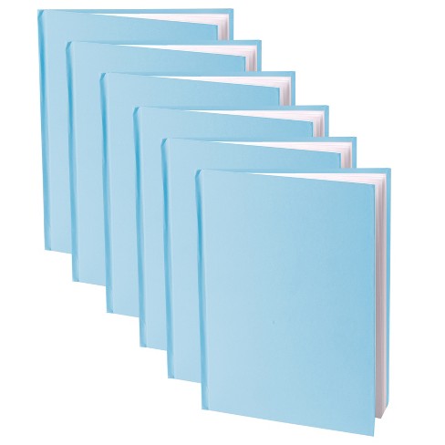 Young Authors Blue Hardcover Blank Book, White Pages, 11 X 8-1/2  Portrait, 14 Sheets/28 Pages, Pack Of 6 : Target