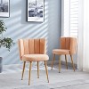 KTMBDW Dining Chairs Set of 2 Fabric Upholstered Kitchen Chairs with Padded Seat and Backrest, Solid Wood Legs for Dining Room, Restaurant - 2 of 4