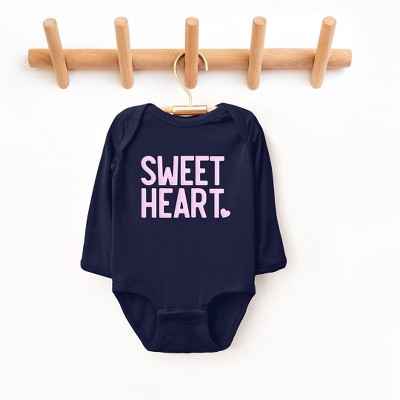 The Juniper Shop Sweetheart Puff Print Baby Long Sleeve Bodysuit