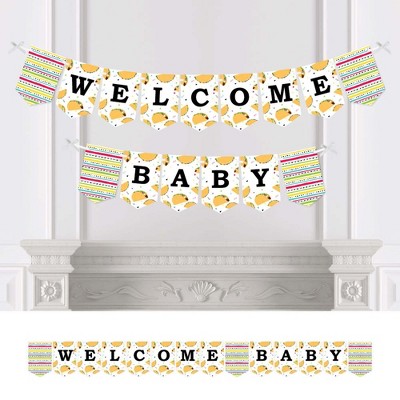 Big Dot of Happiness Taco 'Bout Fun - Mexican Fiesta Baby Shower Bunting Banner - Party Decorations - Welcome Baby