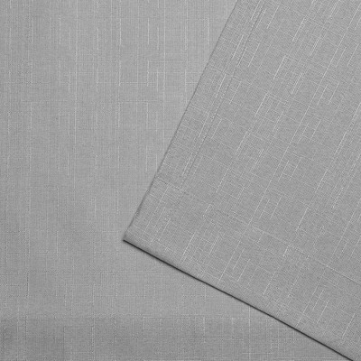 Dove Grey Light-Filtering Linen Grommet Curtain Panels, 54"x63"
