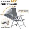 PAGED Folding Tanning Chairs Portable Lounge Chair Outdoor with Soft Cotton-Padded Seat for Camping, Beach - 2 of 4
