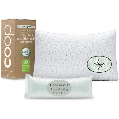 Coop Home Goods 20"x 36" Eden Adjustable Memory Foam Bed Pillow - GREENGUARD Gold Certified - Lulltra Washable Cover - King White (1 Pack)