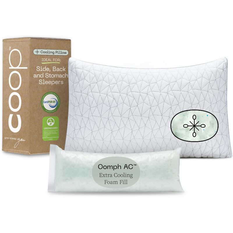 Coop Home Goods The Eden - Adjustable Memory Foam Pillow for Cool Sleepers, 1 of 17
