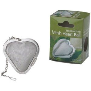 HIC 2.5 Inch Heart Shape Loose Leaf Mesh Tea Infuser, 18/8 Stainless Steel - 1 of 1