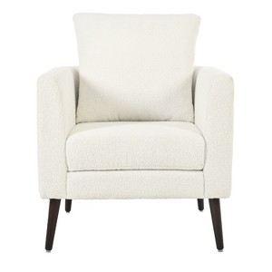 GDFStudio Hihat Modern Rubberwood Accent Chair with Waist Pillow - 1 of 4