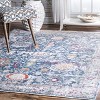 Nuloom Vintage Kali Floral Fringe Vintage Indoor Area Rug - Blue 5x7 - 2 of 4