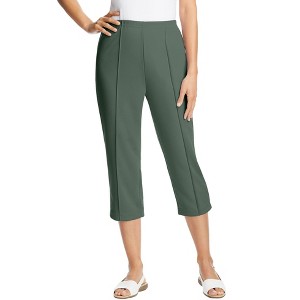 Woman Within The Hassle-Free Soft Knit Capri - 1 of 4