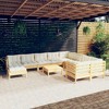 vidaXL Garden Lounge Set Cream, Natural Wood - 2 of 4