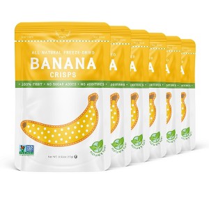 Nature's Turn Freeze-Dried Fruit Snacks - Banana Crisps -  No Sugar Added, Non GMO, Gluten Free, Nothing Artificial - 15g (.53oz) - 6-PACK - 1 of 4