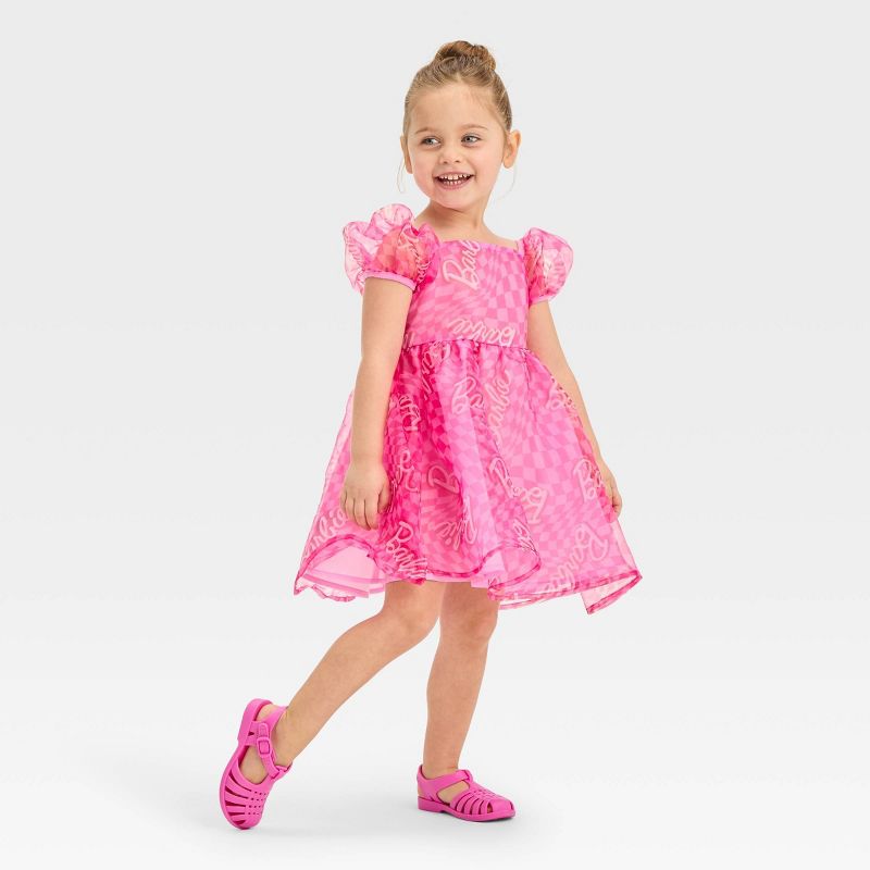 Toddler Girls' Barbie Sundress - Pink, 3 of 4