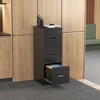 ORRD 3-Drawer Metal Vertical File Cabinet with Lock & Card Slot - Fits A4/Legal/Letter, Narrow Design, Black - 4 of 4