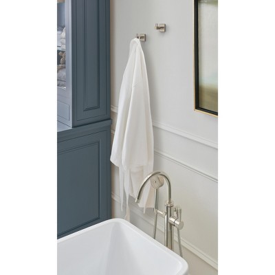 Brushed Nickel Single Prong Wall Mounted Robe Hook