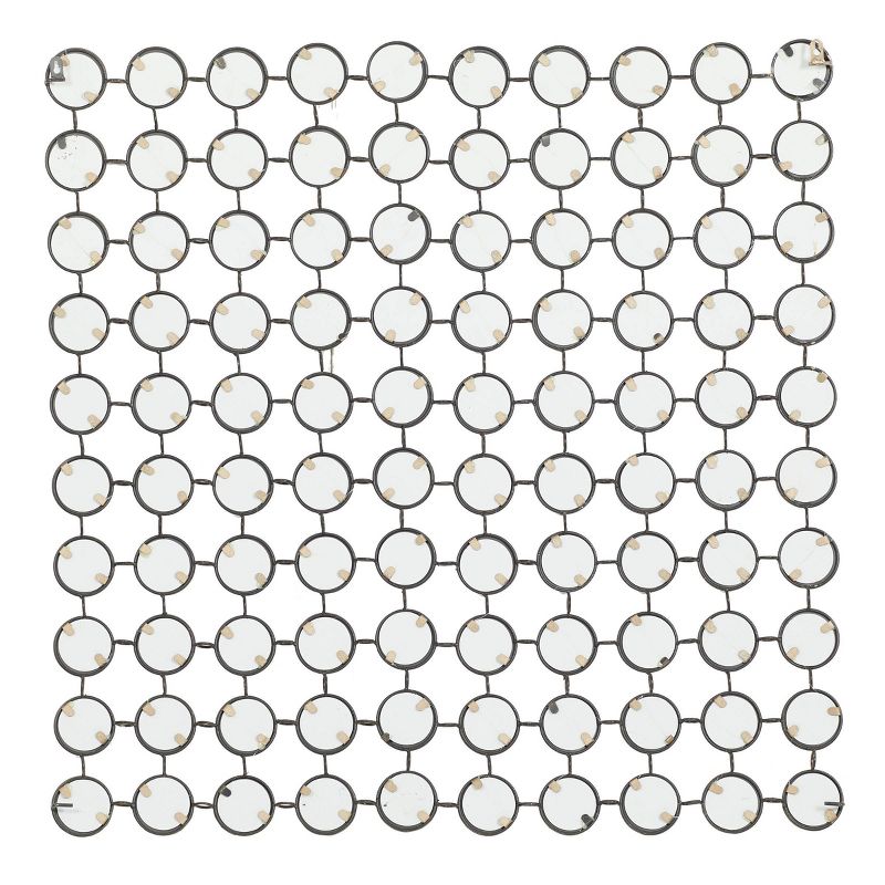 Metal Wall Mirror with Grid Pattern Gold - Olivia &#38; May, 5 of 21