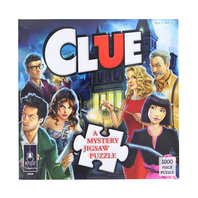 University Games Clue 1000 Piece Mystery Jigsaw Puzzle, 1 of 3