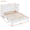 NicBex Full Size Murphy Bed 56.7" Wooden Frame Murphy Bed Cabinet Morden Hideaway Wall Bed with Top Shelf for Apartment - 2 of 4