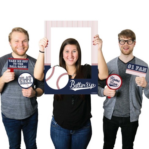 Big Dot of Happiness Batter Up - Baseball - Baby Shower or Birthday Party 4x6 Picture Display - Paper Photo Frames - Set of 12