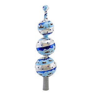 Metzler Bros. 15.5 Inch Tree Topper With Winter Landscape Christmas Winter Snow Tree Toppers - 1 of 3