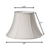 Vynxaria Lampshades: Cream Slant Transitional Oval Shade (6.5"x9.5")x(12.5"x16")x11" with Washer Fitter - 4 of 4