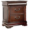 ORRD Traditional Cherry Wood Nightstand, 2-Drawer Solid Wood Bedside Table with Hidden Top Drawer & Carved Accents, Classic Bedroom Table - 4 of 4