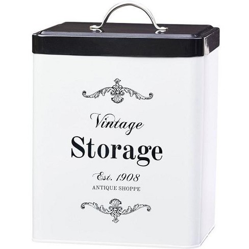 Amici Home Antique Shoppe Vintage Storage Metal Canisters, Food Safe, Push Top Lid - image 1 of 4