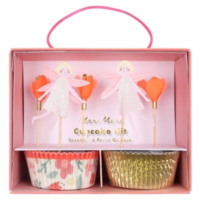 Meri Meri - Fairy Cupcake Kit - Baking Cups - 24 cupcake liners with toppers