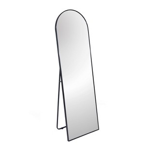 Ridstar 20 in. W x 63 in. H Black Arched Bathroom Floor Mirror - 1 of 4