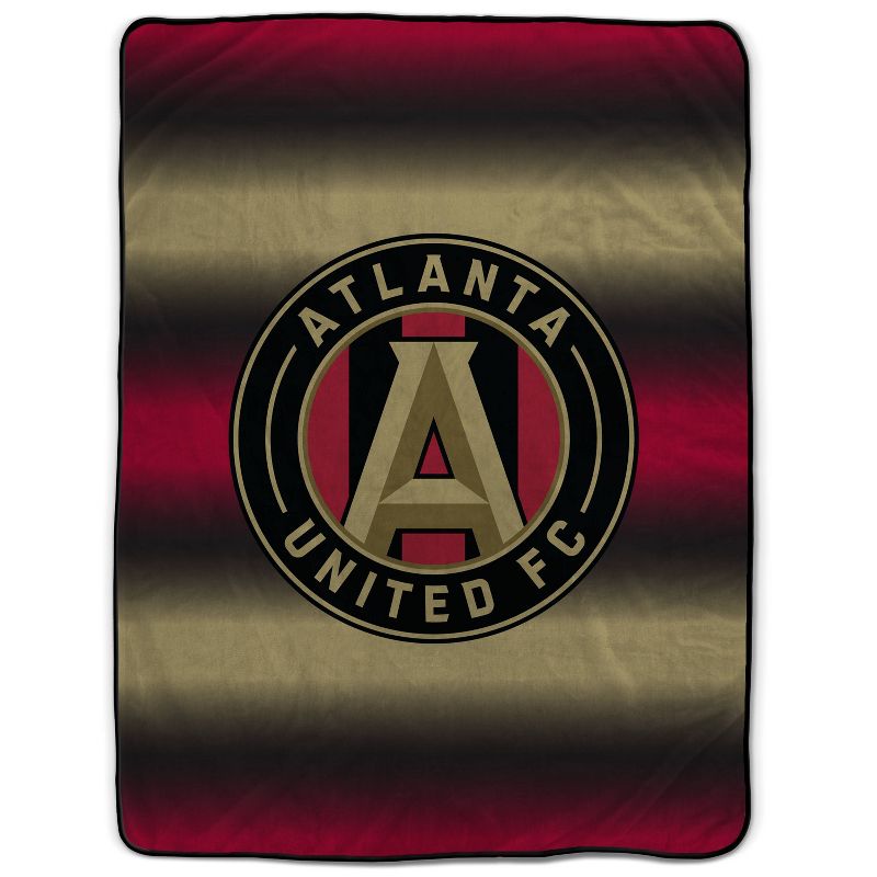 MLS Atlanta United FC Ombre Logo Flannel Fleece Blanket, 1 of 2