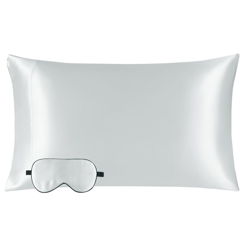 PiccoCasa 19 Momme Envelope Closure Silk Pillowcase Eye Cover Set, 5 of 7
