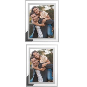 REGALWOVEN Wedding Home Glass Vertical or Horizontal Picture Frame for Tabletop Display - 1 of 4