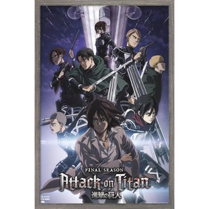 Trends International Attack on Titan: Season 4 - Key Visual 2 Framed Wall Poster Prints - 1 of 4