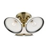 Livex Lighting Home Basics 3 - Light Flush Mount in  Antique Brass - 4 of 4