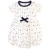 Touched by Nature Baby and Toddler Girl Organic Cotton Short-Sleeve Dresses 2pk, Colorful Dot - image 2 of 3