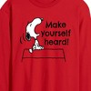 Men's - Peanuts - Make Yourself Heard Long Sleeve Graphic T-Shirt - 2 of 4