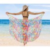HAPPY BAY Women's Beach Wrap Bikini Swimwear Swim Cover Up Bathing suit Summer Wraps Swimsuit Sarong Coverups Skirts for Women One Size Stripes Multi - 4 of 4