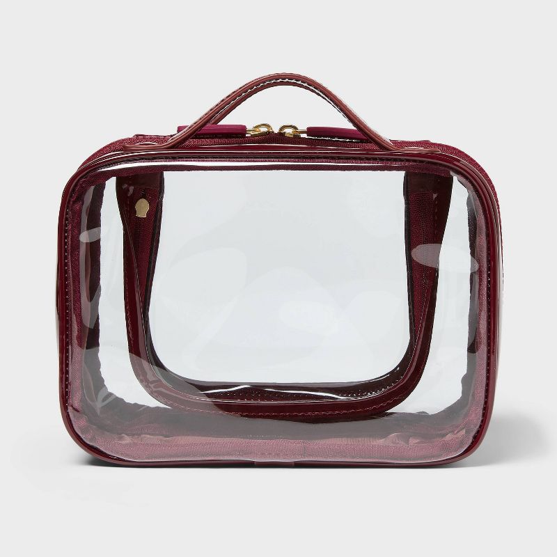 Sonia Kashuk™ Double Sided Clear Makeup Bag - Burgundy